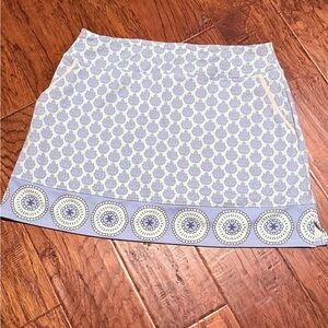 Sigrid Olsen light blue  Printed Golf or tennis Skort! - golf core!!